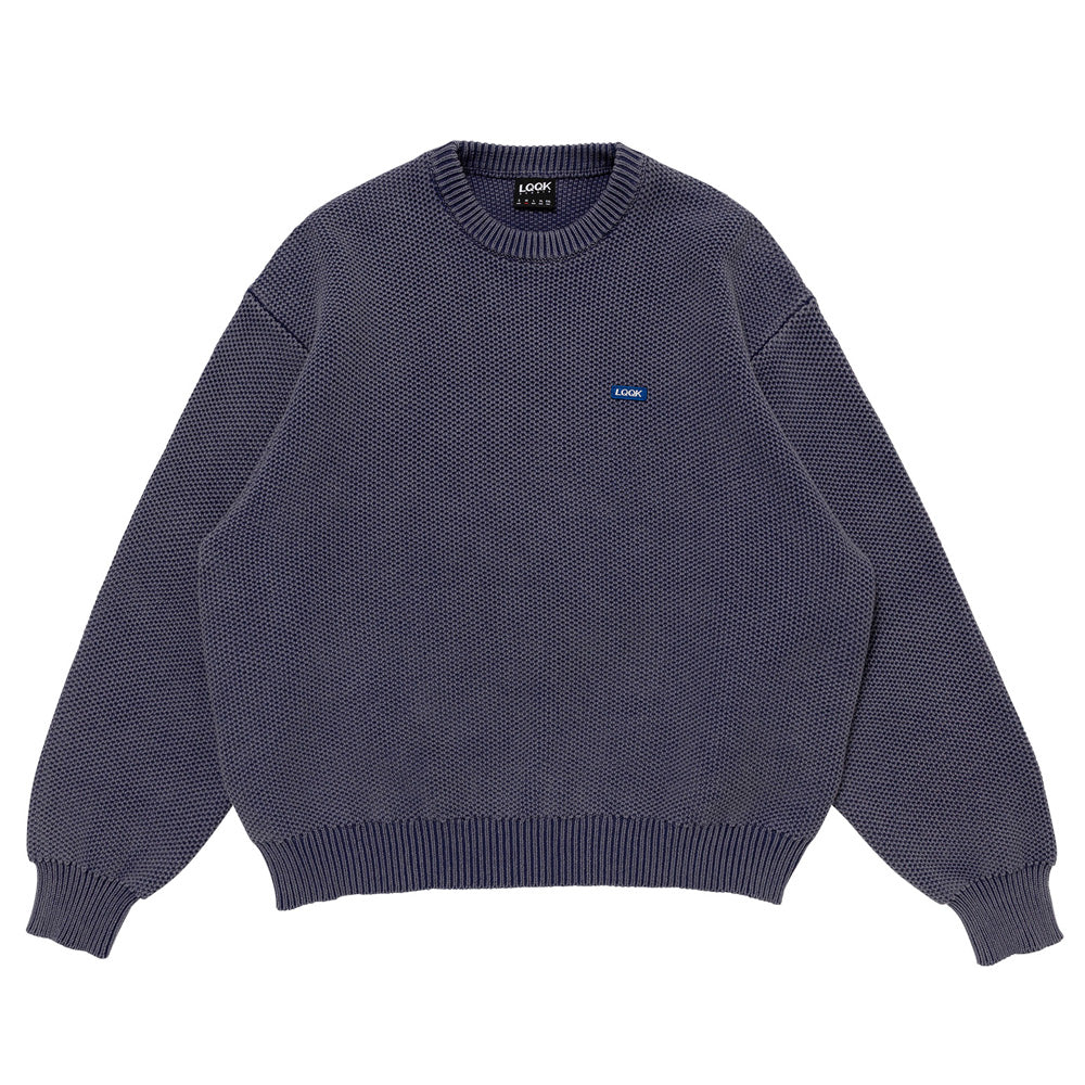 WAFFLE KNIT CREW