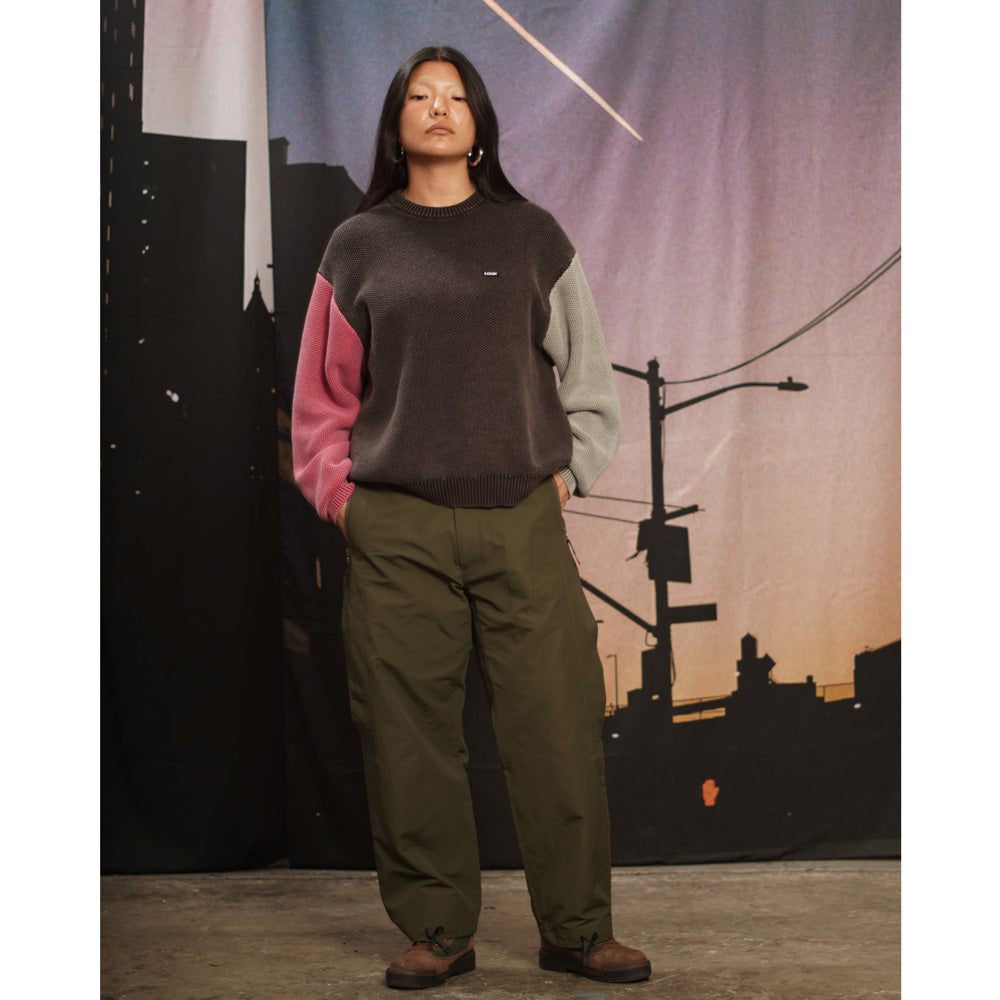 WAFFLE KNIT CREW