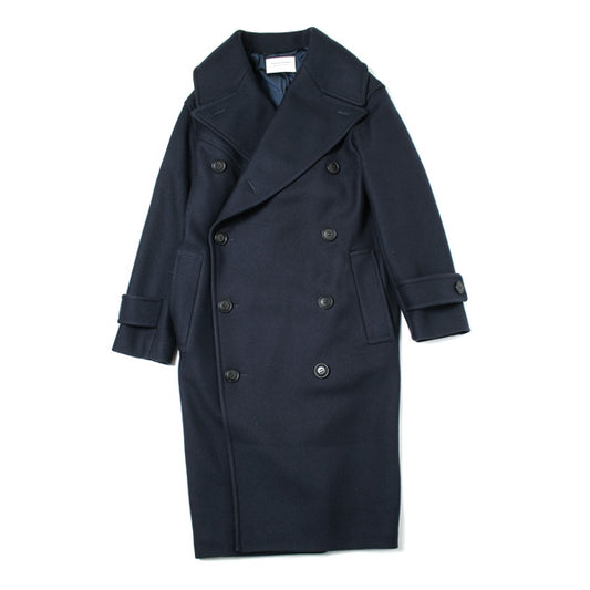 diagonal melton conv ex shaped pea coat