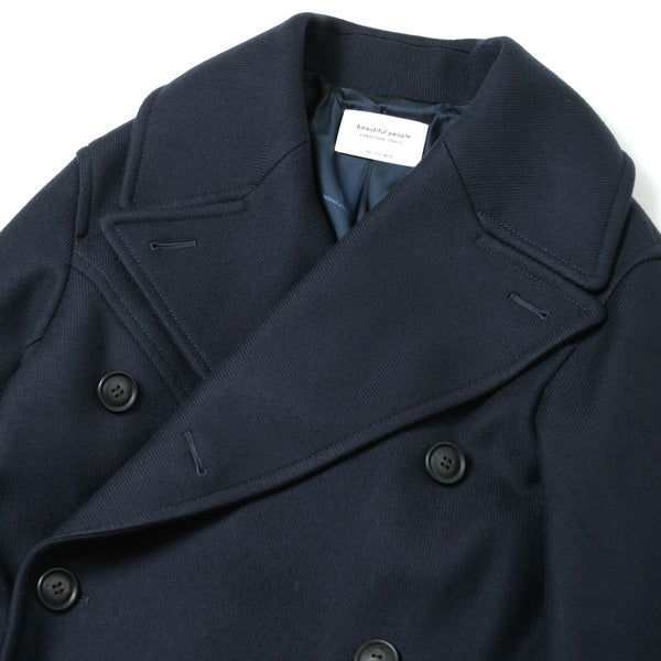 diagonal melton conv ex shaped pea coat