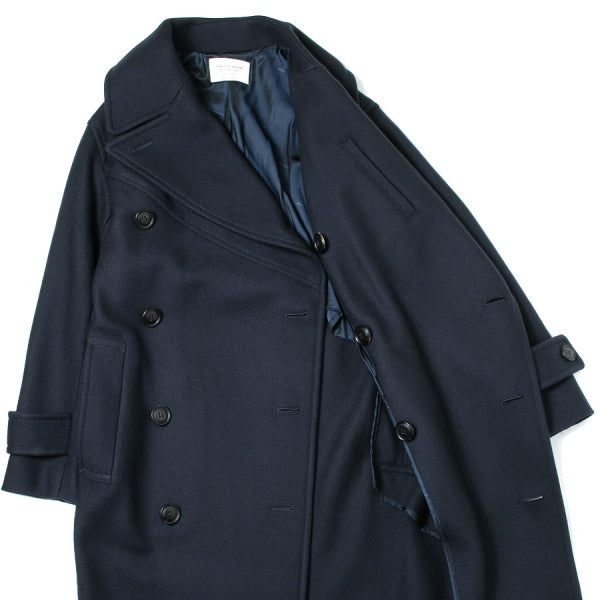 diagonal melton conv ex shaped pea coat