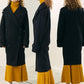 diagonal melton conv ex shaped pea coat