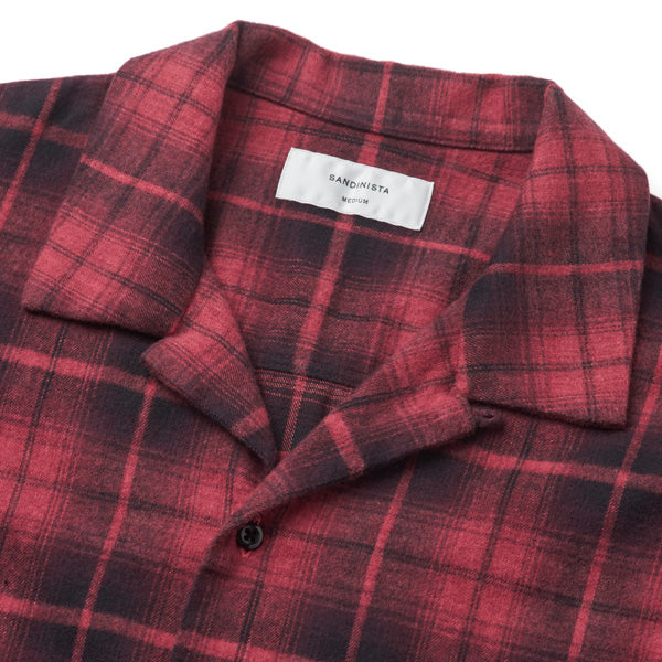 Open Collar Check Shirt