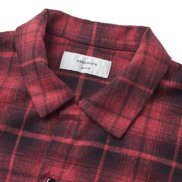 Open Collar Check Shirt