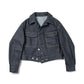 convex shape denim blouson