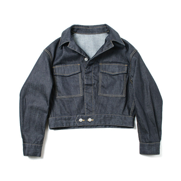 convex shape denim blouson