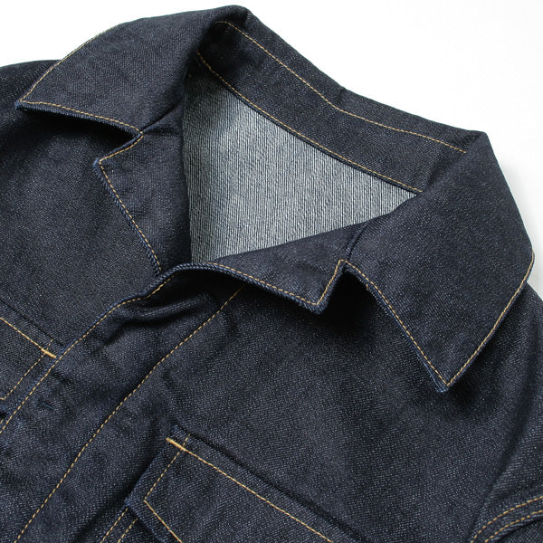 convex shape denim blouson