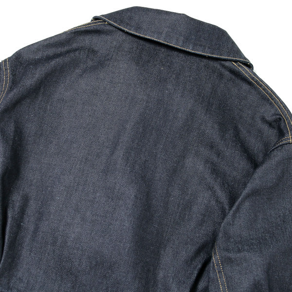 convex shape denim blouson