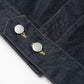 convex shape denim blouson