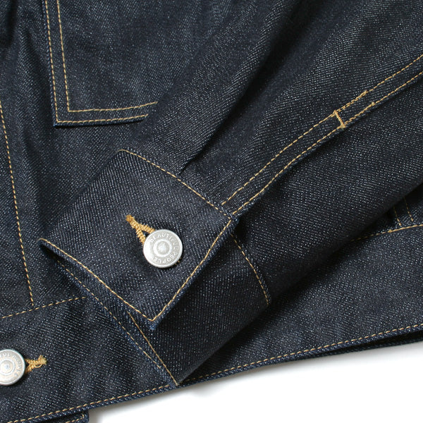 convex shape denim blouson