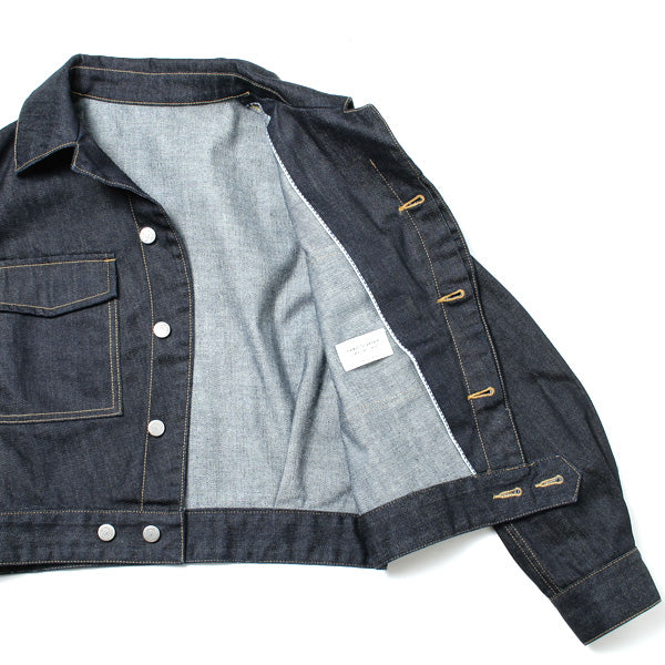 convex shape denim blouson