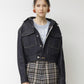 convex shape denim blouson