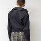 convex shape denim blouson