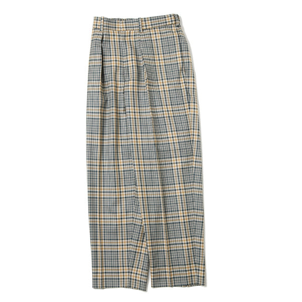 CLASSIC FIT TROUSERS ORGANIC WOOL CHECK SERGE