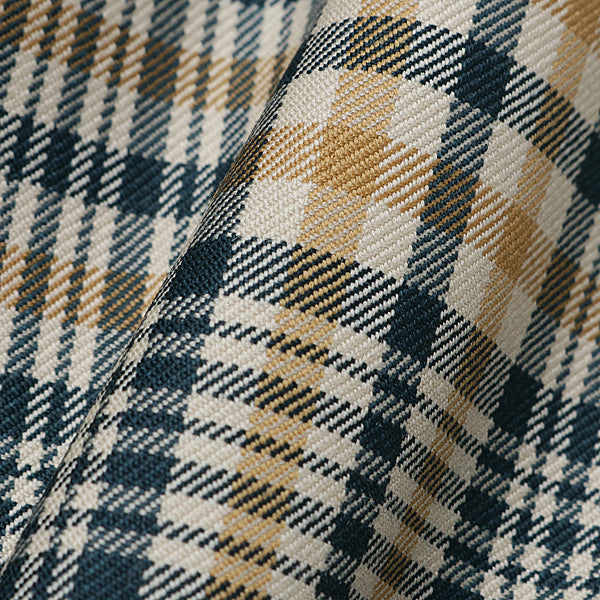 CLASSIC FIT TROUSERS ORGANIC WOOL CHECK SERGE