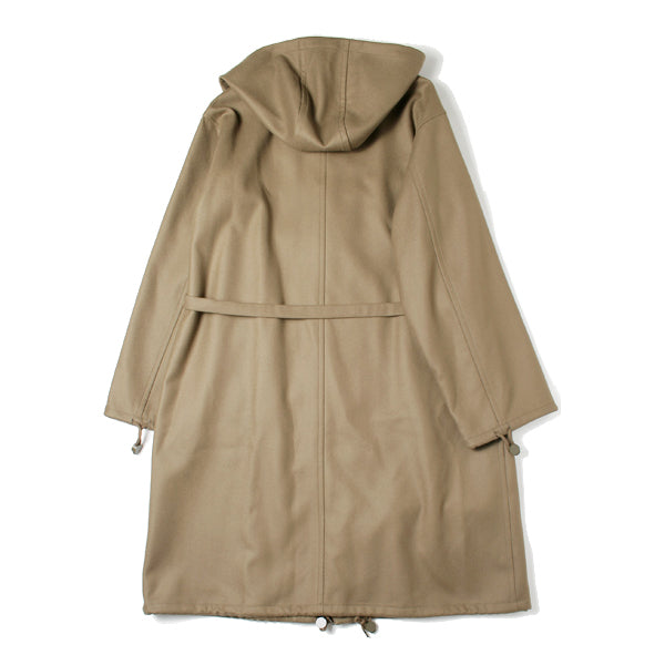 LIGHT MELTON LONG HOODED COAT