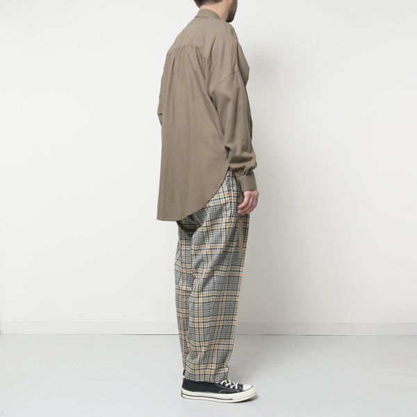 CLASSIC FIT TROUSERS ORGANIC WOOL CHECK SERGE