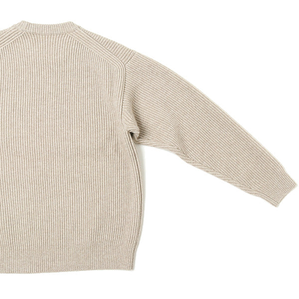 CASHMERE WOOL RIB KNIT BIG P/O