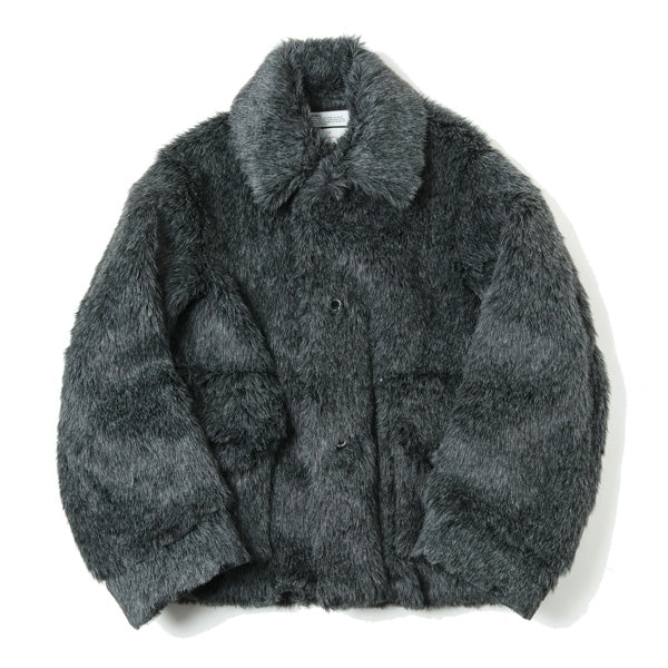 Vinyl Patch Fur Coat