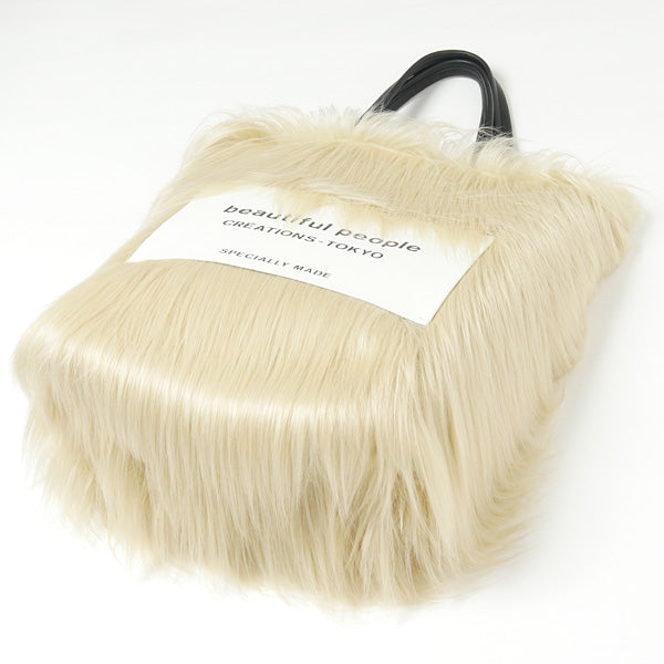 hairy fur leather name tote