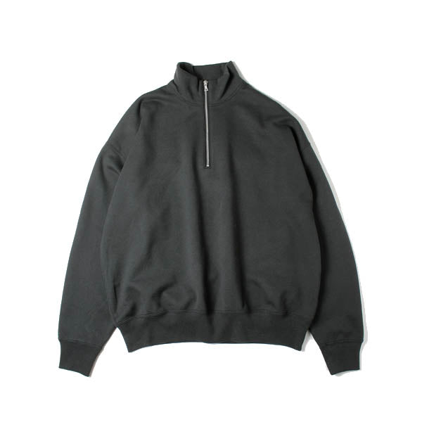 BACK WOOL HALF ZIP P/O