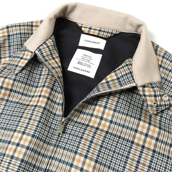 FIELDSMAN SHORT JACKET ORGANIC WOOL CHECK SERGE