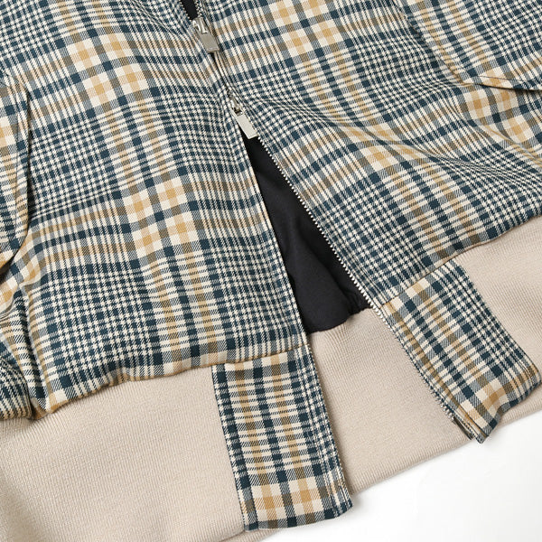 FIELDSMAN SHORT JACKET ORGANIC WOOL CHECK SERGE