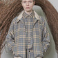 FIELDSMAN SHORT JACKET ORGANIC WOOL CHECK SERGE