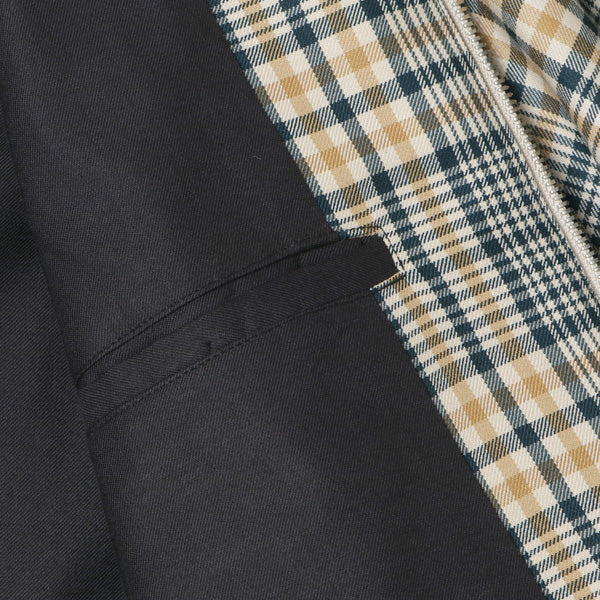 FIELDSMAN SHORT JACKET ORGANIC WOOL CHECK SERGE