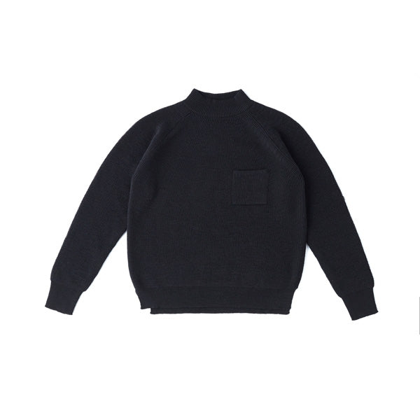 MOCK NECK POCKET SWEATER