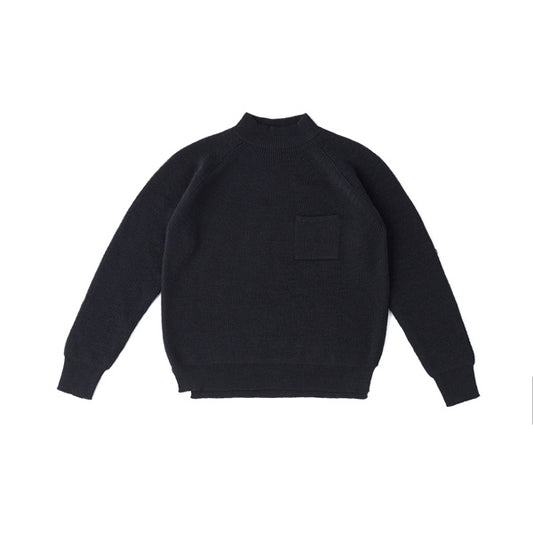 MOCK NECK POCKET SWEATER