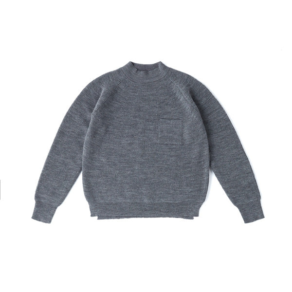 MOCK NECK POCKET SWEATER