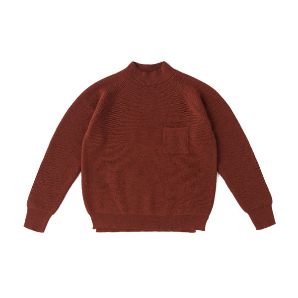 MOCK NECK POCKET SWEATER