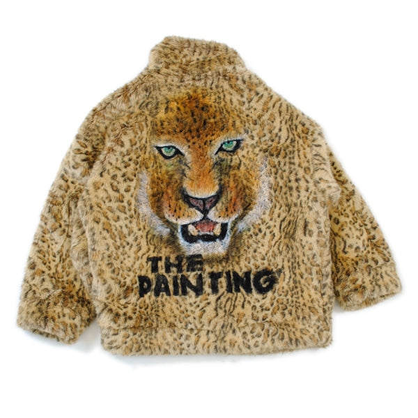 ANIMAL HAND-PRINTED FUR JACKET