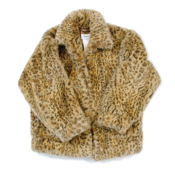 ANIMAL HAND-PRINTED FUR JACKET