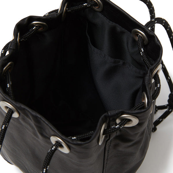 Waterproof Leather Drawstring Bag Small