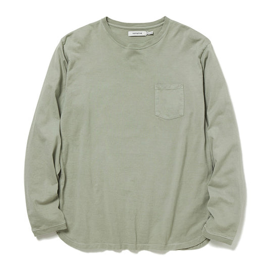 DWELLER L/S TEE COTTON JERSEY OVERDYED