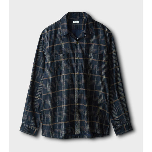 LIGHT MOLESKIN OPEN COLLAR SHIRT