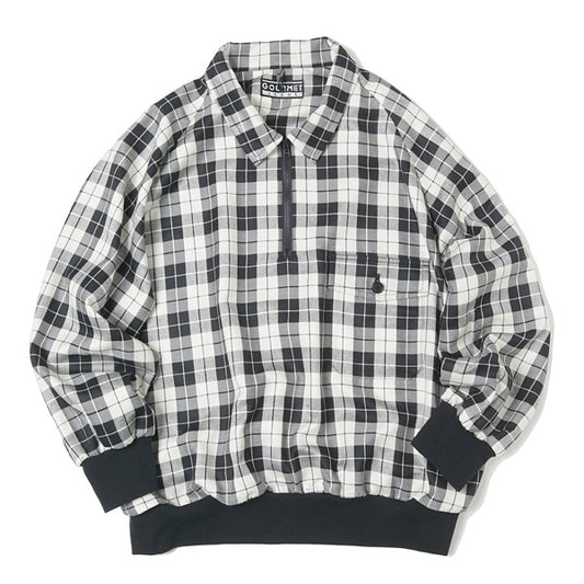 ZIP POLO(BLACK CHECK)