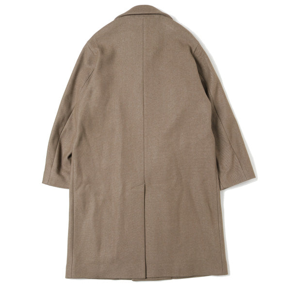 WOOL SILK MELTON SOUTIEN COLLAR COAT