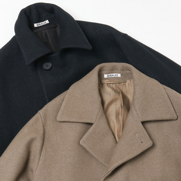 WOOL SILK MELTON SOUTIEN COLLAR COAT