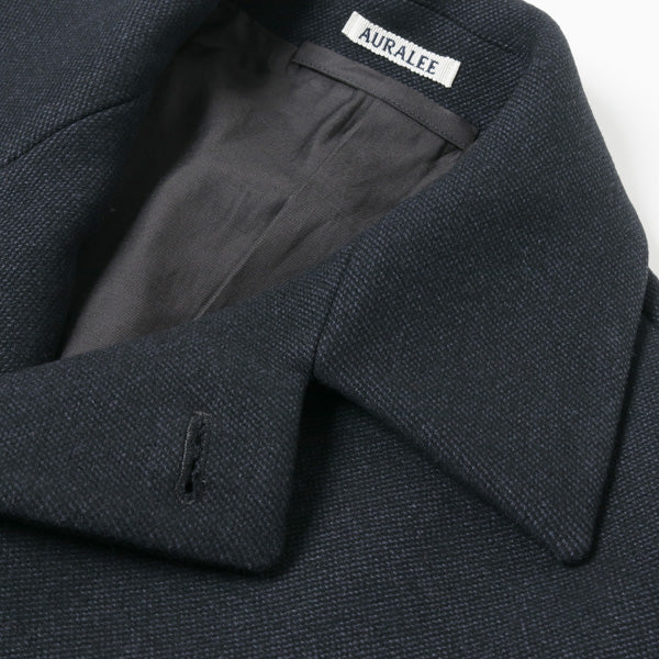 WOOL SILK MELTON SOUTIEN COLLAR COAT