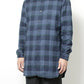 BAND COLLAR SHIRTS COTTON CHECK FLANNEL