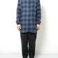 BAND COLLAR SHIRTS COTTON CHECK FLANNEL