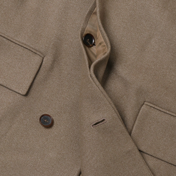 WOOL SILK MELTON SOUTIEN COLLAR COAT