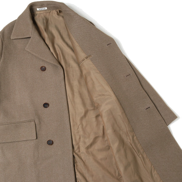 WOOL SILK MELTON SOUTIEN COLLAR COAT