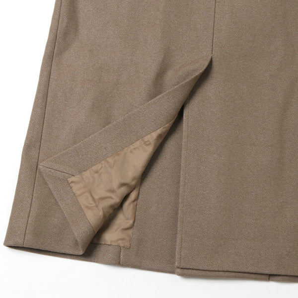 WOOL SILK MELTON SOUTIEN COLLAR COAT