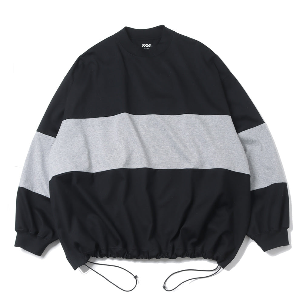 BALLOON COLOR BLOCK LONG SLEEVE T-SHIRT