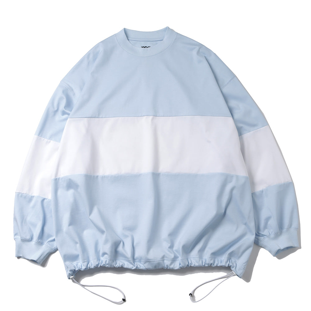 BALLOON COLOR BLOCK LONG SLEEVE T-SHIRT