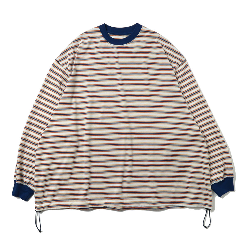 is-ness BALLOON BORDER ロンT is-ness(イズネス)Balloon Border Long-sleeve T-Shirt (1004AWCS93-D